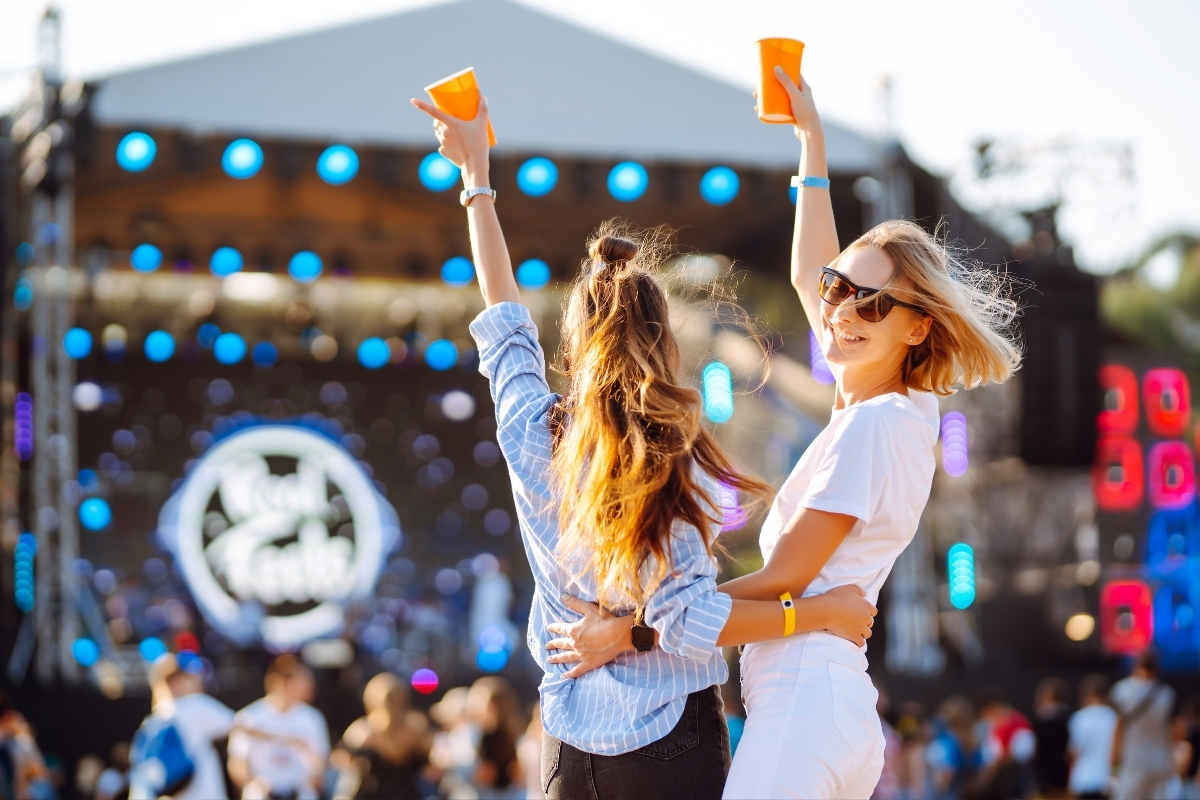 Festivalgoers enjoying live music at Calpe Pop Festival